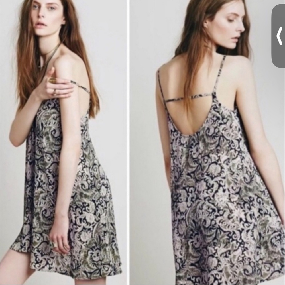 Free People Printed Slip Dress
